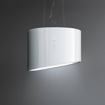 Falmec SPRING E.ION E.ion System Cappa isola cm 80 - vetro bianco - motore 600 m3/h