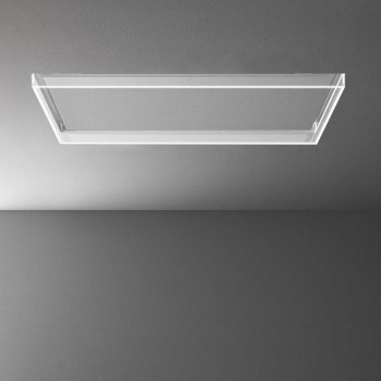 Falmec Cappa cucina ALBA Design+ Cappa a soffitto cm 120 - vetro trasparente - pannello bianco782 verniciabile - motore remoto