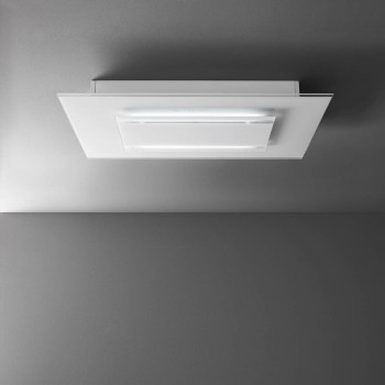 Falmec AURA Design Ceiling hood cm 120 - extra light white glass - motor 600 m3/h