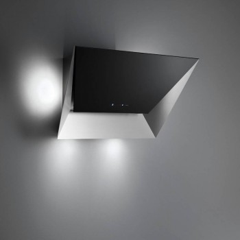 Falmec PRISMA Design Wall hood cm 85 - black glass - motor 800 m3/h