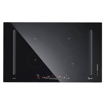 Baraldi DIAMOND BRIDGE Induction hob cm. 83 - with integrated hood 700 m3/h - black glassceramic