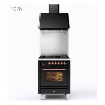 Ilve Couch Küche P07N Nostalgie Flache Küche cm 70 konfigurierbar rostfrei oder gefärbt